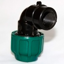 Отвод ПЭ с внутр. труб. резьбой 75х2 1/2" (обж.) 
