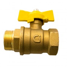 Кран шаровой газовый Ci 11Б27пМ1 ШГ бабочка 20