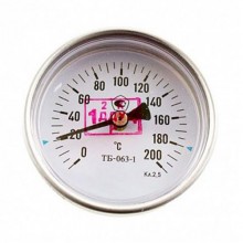 Термометр биметаллический 200°C L=60 (50)