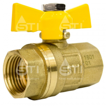 Кран шаровой газовый STI ГГ бабочка 15