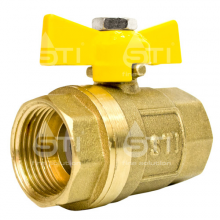 Кран шаровой газовый STI ГГ бабочка 20