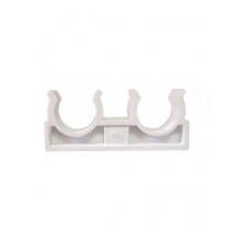 Фиксатор ДВОЙНОЙ полипр. трубы d.25 PP-R Rosturplast