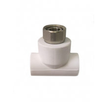 Тройник с накидной гайкой 20х1/2 PP-R Rosturplast