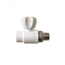 Кран п/радиатор с американкой 20-1/2  PP-R штуцер прямой Rosturplast
