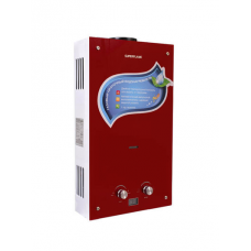 Газовый водонагреватель Superflame SF0120 10л. Стекло/ ВИННЫЙ-БОРДО с дисплеем (Мощн. 20 кВт, расход 10л/мин)