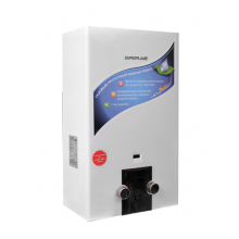 Газовый водонагреватель Superflame SF0320 10л. белый / ЧЕРНАЯ ПАНЕЛЬ с дисплеем (Мощн 20 кВт, расход 10 л/мин)
