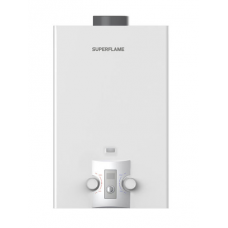 Газовый водонагреватель Superflame SF0320 10л.белый / СЕРЕБРИС.ПАНЕЛЬ с дисплеем (Мощн 20 кВт, расход 10 л/мин)
