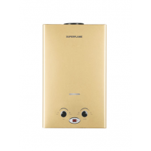 Газовый водонагреватель Superflame SF0120 10л.золото с дисплеем (Мощн. 20 кВт,  расход воды10 л/мин)
