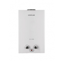 Газовый водонагреватель Superflame SF0120 10л.серебро с дисплеем(Мощн. 20 кВт,  расход воды10 л/мин)