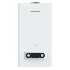 Газовый водонагреватель Superflame SF0328 14л. белый (Мощность 28 кВт, расход 14 л/мин, Европ. типа)