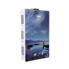 Газовый водонагреватель Tisira TS0120Е 10л. Стекло / ФЬОРД  без дисплея (Мощн. 20 кВт,  расход 1