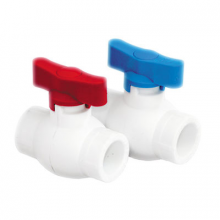 Кран шар. 25 РУЧКА БАБОЧКА СИНЯЯ PP-R Rosturplast
