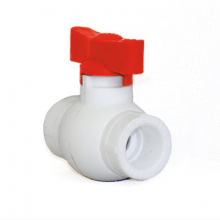 Кран шар. 25 РУЧКА БАБОЧКА КРАСНАЯ PP-R Rosturplast